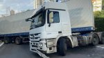 Empresa doa pneus para carreta quebrada nos Barris
