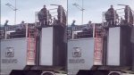 Vídeo: Trio elétrico bate em poste na Av. Paralela