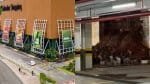 Parede de estacionamento do Salvador Shopping desaba