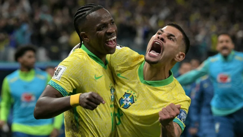 futebol nacional vinicius junior comemora o brasil paraguai eliminat rias 1749606435