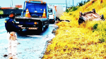 Motorista sem CNH capota carro e recusa bafômetro na BR-324