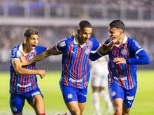 Bahia sai na frente, mas cede empate para o Santos nos acréscimos